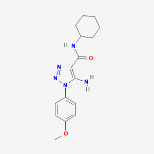 molecular formula C16H21N5O2 B363879 5-amino-N-cyclohexyl-1-(4-methoxyphenyl)-1H-1,2,3-triazole-4-carboxamide CAS No. 950240-07-0