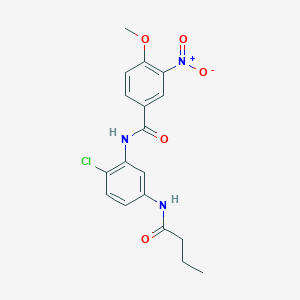 N-[5-(butanoylamino)-2-chlorophenyl]-4-methoxy-3-nitrobenzamide