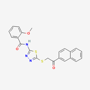 2-methoxy-N-(5-{[2-(naphthalen-2-yl)-2-oxoethyl]sulfanyl}-1,3,4-thiadiazol-2-yl)benzamide