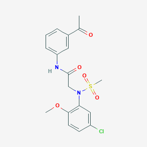 N-(3-acetylphenyl)-2-(5-chloro-2-methoxy-N-methylsulfonylanilino)acetamide