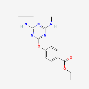 Ethyl 4-[[4-(tert-butylamino)-6-(methylamino)-1,3,5-triazin-2-yl]oxy]benzoate