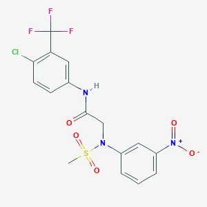 N~1~-[4-chloro-3-(trifluoromethyl)phenyl]-N~2~-(methylsulfonyl)-N~2~-(3-nitrophenyl)glycinamide