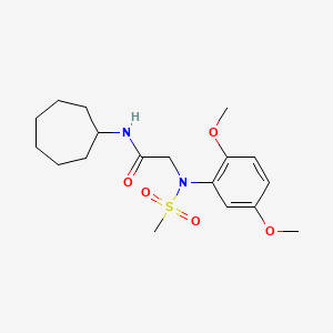 N~1~-cycloheptyl-N~2~-(2,5-dimethoxyphenyl)-N~2~-(methylsulfonyl)glycinamide