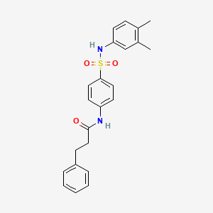 N-(4-{[(3,4-dimethylphenyl)amino]sulfonyl}phenyl)-3-phenylpropanamide