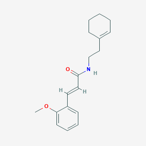 molecular formula C18H23NO2 B3638866 N-[2-(1-cyclohexen-1-yl)ethyl]-3-(2-methoxyphenyl)acrylamide 