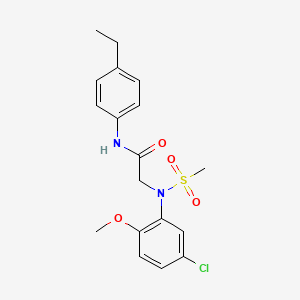 2-(5-chloro-2-methoxy-N-methylsulfonylanilino)-N-(4-ethylphenyl)acetamide