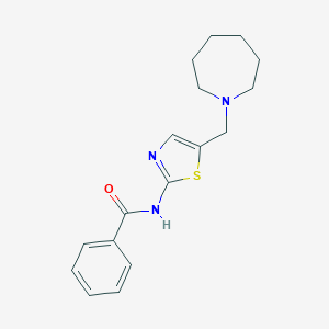molecular formula C17H21N3OS B363887 N-[5-(azepan-1-ylmethyl)-1,3-thiazol-2-yl]benzamide CAS No. 898657-58-4