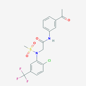 N~1~-(3-acetylphenyl)-N~2~-[2-chloro-5-(trifluoromethyl)phenyl]-N~2~-(methylsulfonyl)glycinamide