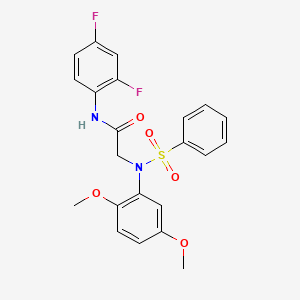 2-[N-(benzenesulfonyl)-2,5-dimethoxyanilino]-N-(2,4-difluorophenyl)acetamide