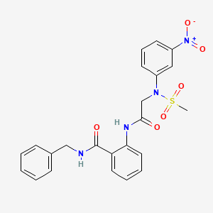 N-benzyl-2-{[N-(methylsulfonyl)-N-(3-nitrophenyl)glycyl]amino}benzamide