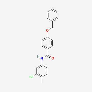 molecular formula C21H18ClNO2 B3638932 4-(benzyloxy)-N-(3-chloro-4-methylphenyl)benzamide 