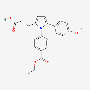 3-[1-[4-(ethoxycarbonyl)phenyl]-5-(4-methoxyphenyl)-1H-pyrrol-2-yl]propanoic acid