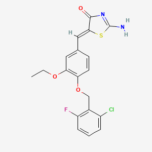 5-{4-[(2-chloro-6-fluorobenzyl)oxy]-3-ethoxybenzylidene}-2-imino-1,3-thiazolidin-4-one