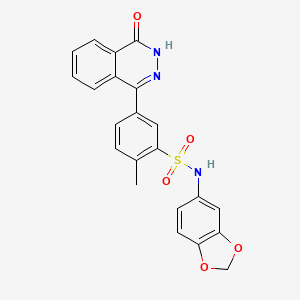 N-(1,3-benzodioxol-5-yl)-2-methyl-5-(4-oxo-3,4-dihydrophthalazin-1-yl)benzenesulfonamide