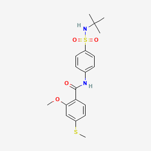 N-[4-(tert-butylsulfamoyl)phenyl]-2-methoxy-4-(methylsulfanyl)benzamide