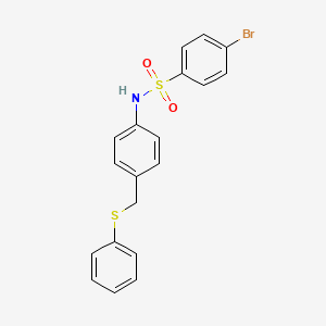 4-bromo-N-{4-[(phenylthio)methyl]phenyl}benzenesulfonamide