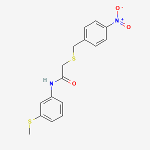 N-[3-(methylsulfanyl)phenyl]-2-[(4-nitrobenzyl)sulfanyl]acetamide