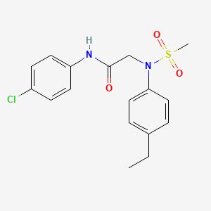 N-(4-chlorophenyl)-2-(4-ethyl-N-methylsulfonylanilino)acetamide