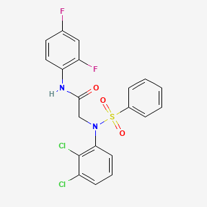 2-[N-(benzenesulfonyl)-2,3-dichloroanilino]-N-(2,4-difluorophenyl)acetamide