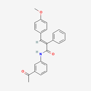 (E)-N-(3-acetylphenyl)-3-(4-methoxyphenyl)-2-phenylprop-2-enamide