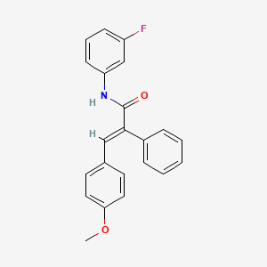 molecular formula C22H18FNO2 B3639092 (E)-N-(3-fluorophenyl)-3-(4-methoxyphenyl)-2-phenylprop-2-enamide 