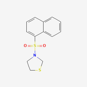 molecular formula C13H13NO2S2 B3639099 3-Naphthalen-1-ylsulfonyl-1,3-thiazolidine 