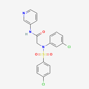 N~2~-(3-chlorophenyl)-N~2~-[(4-chlorophenyl)sulfonyl]-N~1~-3-pyridinylglycinamide