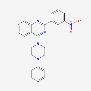 molecular formula C24H21N5O2 B3639139 2-(3-Nitrophenyl)-4-(4-phenylpiperazin-1-yl)quinazoline 