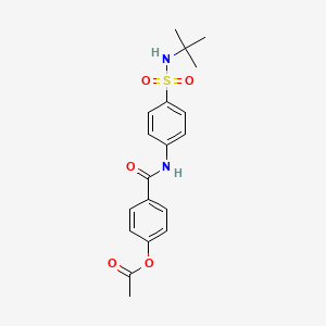 4-{[4-(Tert-butylsulfamoyl)phenyl]carbamoyl}phenyl acetate