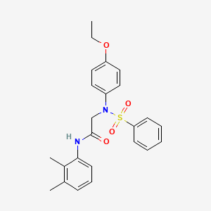 molecular formula C24H26N2O4S B3639159 N~1~-(2,3-dimethylphenyl)-N~2~-(4-ethoxyphenyl)-N~2~-(phenylsulfonyl)glycinamide 