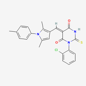 1-(2-chlorophenyl)-5-{[2,5-dimethyl-1-(4-methylphenyl)-1H-pyrrol-3-yl]methylene}-2-thioxodihydro-4,6(1H,5H)-pyrimidinedione