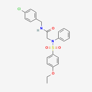 molecular formula C23H23ClN2O4S B3639186 N~1~-(4-chlorobenzyl)-N~2~-[(4-ethoxyphenyl)sulfonyl]-N~2~-phenylglycinamide 