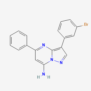 molecular formula C18H13BrN4 B3639214 3-(3-bromophenyl)-5-phenylpyrazolo[1,5-a]pyrimidin-7-amine 