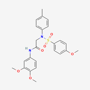 N-(3,4-dimethoxyphenyl)-2-(N-(4-methoxyphenyl)sulfonyl-4-methylanilino)acetamide