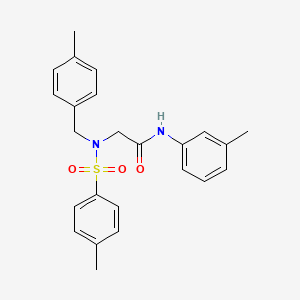 N-(3-methylphenyl)-2-[(4-methylphenyl)methyl-(4-methylphenyl)sulfonylamino]acetamide