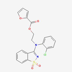 2-[(2-chlorophenyl)(1,1-dioxido-1,2-benzisothiazol-3-yl)amino]ethyl 2-furoate