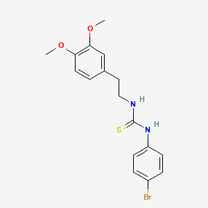 molecular formula C17H19BrN2O2S B3639255 1-(4-Bromophenyl)-3-[2-(3,4-dimethoxyphenyl)ethyl]thiourea 