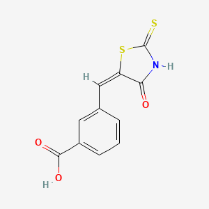 molecular formula C11H7NO3S2 B3639287 3-[(4-oxo-2-thioxo-1,3-thiazolidin-5-ylidene)methyl]benzoic acid 