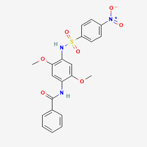 N-(2,5-dimethoxy-4-{[(4-nitrophenyl)sulfonyl]amino}phenyl)benzamide