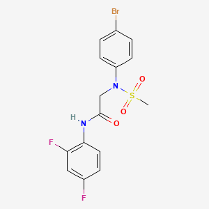 N~2~-(4-bromophenyl)-N~1~-(2,4-difluorophenyl)-N~2~-(methylsulfonyl)glycinamide