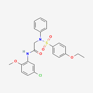 N-(5-CHLORO-2-METHOXYPHENYL)-2-(N-PHENYL4-ETHOXYBENZENESULFONAMIDO)ACETAMIDE