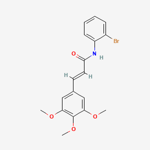 molecular formula C18H18BrNO4 B3639330 (2E)-N-(2-bromophenyl)-3-(3,4,5-trimethoxyphenyl)prop-2-enamide 