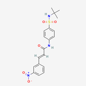 molecular formula C19H21N3O5S B3639334 (E)-N-{4-[(TERT-BUTYLAMINO)SULFONYL]PHENYL}-3-(3-NITROPHENYL)-2-PROPENAMIDE 