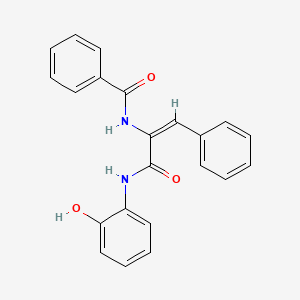 N-[(E)-3-(2-hydroxyanilino)-3-oxo-1-phenylprop-1-en-2-yl]benzamide