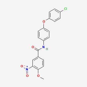 molecular formula C20H15ClN2O5 B3639369 N-[4-(4-chlorophenoxy)phenyl]-4-methoxy-3-nitrobenzamide 