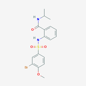 2-{[(3-bromo-4-methoxyphenyl)sulfonyl]amino}-N-isopropylbenzamide