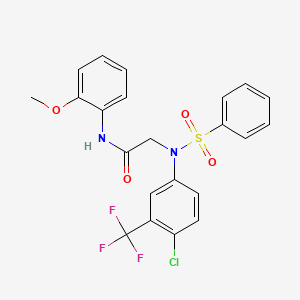 N~2~-[4-chloro-3-(trifluoromethyl)phenyl]-N-(2-methoxyphenyl)-N~2~-(phenylsulfonyl)glycinamide