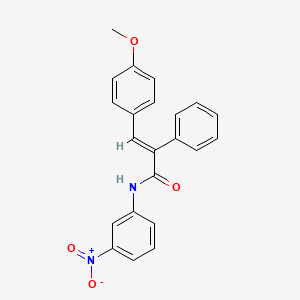 (E)-3-(4-methoxyphenyl)-N-(3-nitrophenyl)-2-phenylprop-2-enamide