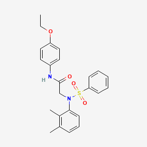 molecular formula C24H26N2O4S B3639411 2-[N-(2,3-DIMETHYLPHENYL)BENZENESULFONAMIDO]-N-(4-ETHOXYPHENYL)ACETAMIDE 