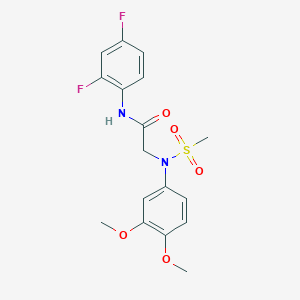 N~1~-(2,4-difluorophenyl)-N~2~-(3,4-dimethoxyphenyl)-N~2~-(methylsulfonyl)glycinamide